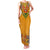 Haiti Flag Traditional Dashiki Family Matching Tank Maxi Dress and Hawaiian Shirt Yellow Color - Polynesian Pride
