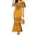 Haiti Flag Traditional Dashiki Mermaid Dress Yellow Color - Polynesian Pride