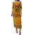 Haiti Flag Traditional Dashiki Puletasi Yellow Color - Polynesian Pride
