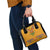 Haiti Flag Traditional Dashiki Shoulder Handbag Yellow Color - Polynesian Pride