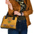 Haiti Flag Traditional Dashiki Shoulder Handbag Yellow Color - Polynesian Pride