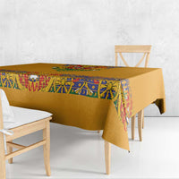 Haiti Flag Traditional Dashiki Tablecloth Yellow Color - Polynesian Pride