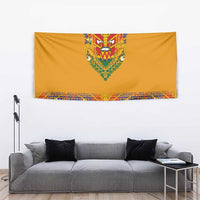 Haiti Flag Traditional Dashiki Tapestry Yellow Color - Polynesian Pride