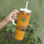 Haiti Flag Traditional Dashiki Tumbler With Handle Yellow Color - Polynesian Pride