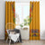 Haiti Flag Traditional Dashiki Window Curtain Yellow Color - Polynesian Pride