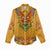 Haiti Flag Traditional Dashiki Women Casual Shirt Yellow Color - Polynesian Pride