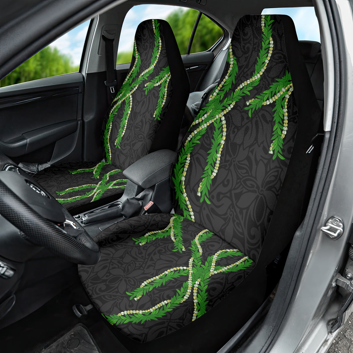 Hawaii Maile Lei Car Seat Cover Aloha Black Color