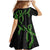 Hawaii Maile Lei Family Matching Mermaid Dress and Hawaiian Shirt Aloha Black Color