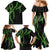 Hawaii Maile Lei Family Matching Mermaid Dress and Hawaiian Shirt Aloha Black Color