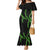 Hawaii Maile Lei Family Matching Mermaid Dress and Hawaiian Shirt Aloha Black Color