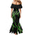 Hawaii Maile Lei Family Matching Mermaid Dress and Hawaiian Shirt Aloha Black Color