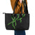 Hawaii Maile Lei Leather Tote Bag Aloha Black Color