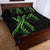 Hawaii Maile Lei Quilt Bed Set Aloha Black Color