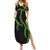 Hawaii Maile Lei Summer Maxi Dress Aloha Black Color