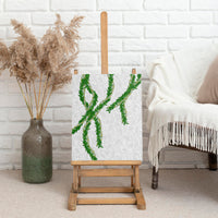 Hawaii Maile Lei Canvas Wall Art Aloha White Color