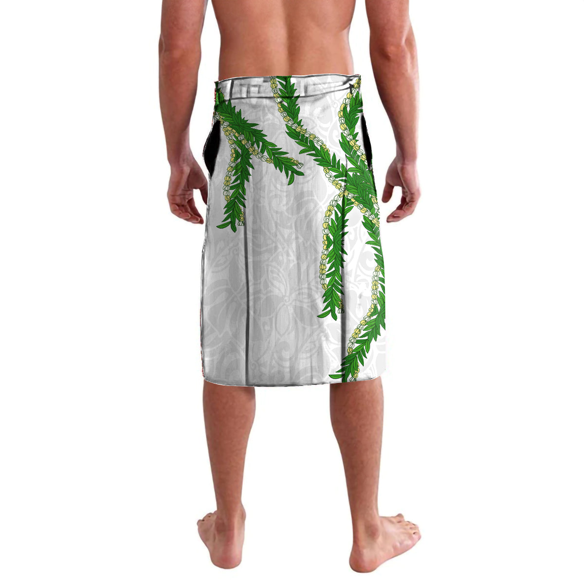 Hawaii Maile Lei Lavalava Aloha White Color