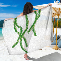 Hawaii Maile Lei Sarong Aloha White Color