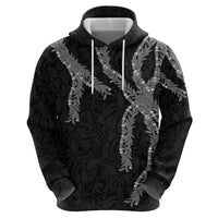 Hawaii Maile Lei Hoodie Aloha Grayscale Color