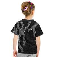 Hawaii Maile Lei Kid T Shirt Aloha Grayscale Color LT03 - Polynesian Pride
