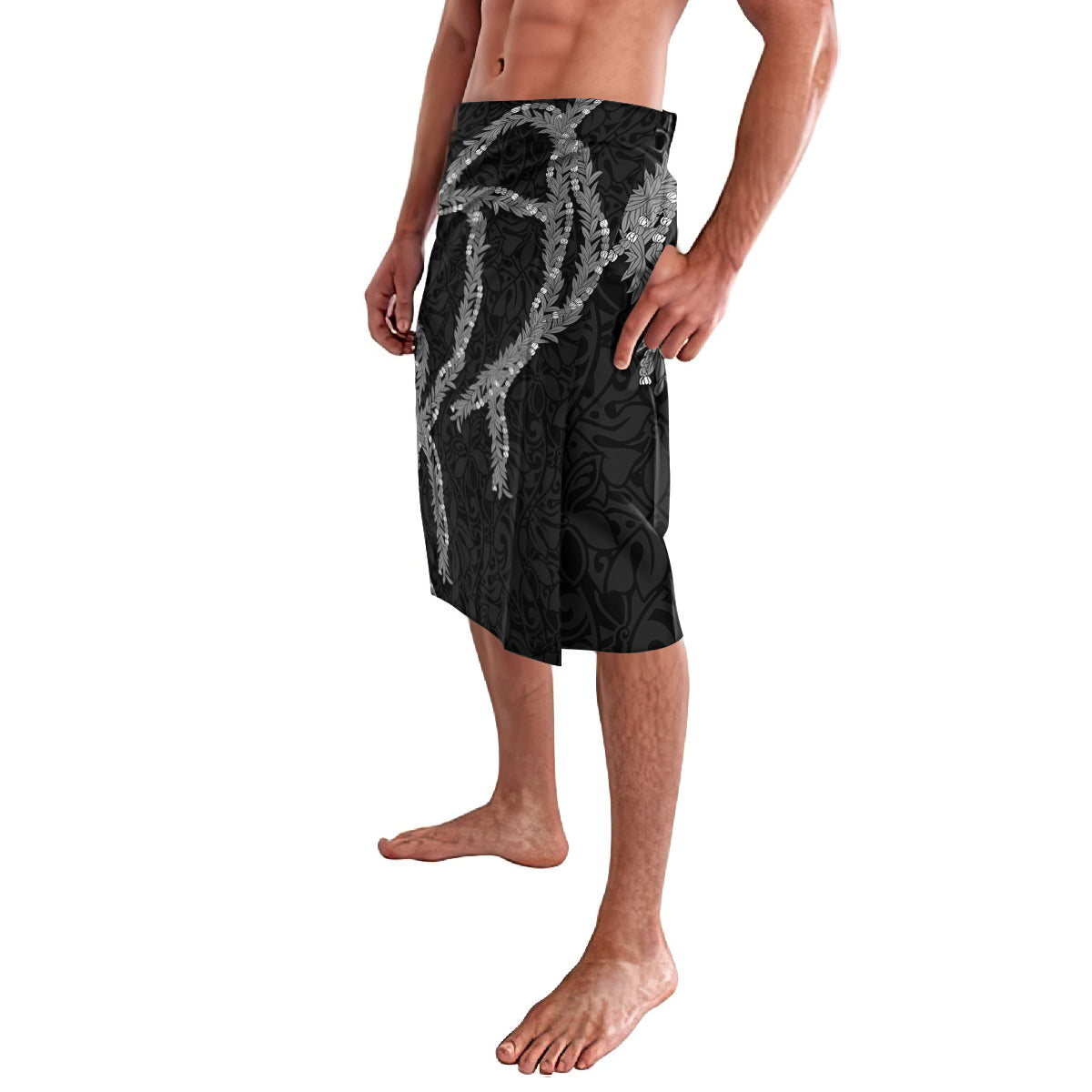 Hawaii Maile Lei Lavalava Aloha Grayscale Color