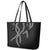 Hawaii Maile Lei Leather Tote Bag Aloha Grayscale Color