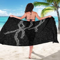Hawaii Maile Lei Sarong Aloha Grayscale Color