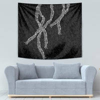 Hawaii Maile Lei Tapestry Aloha Grayscale Color