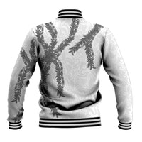 Hawaii Maile Lei Baseball Jacket Aloha The Grey Color