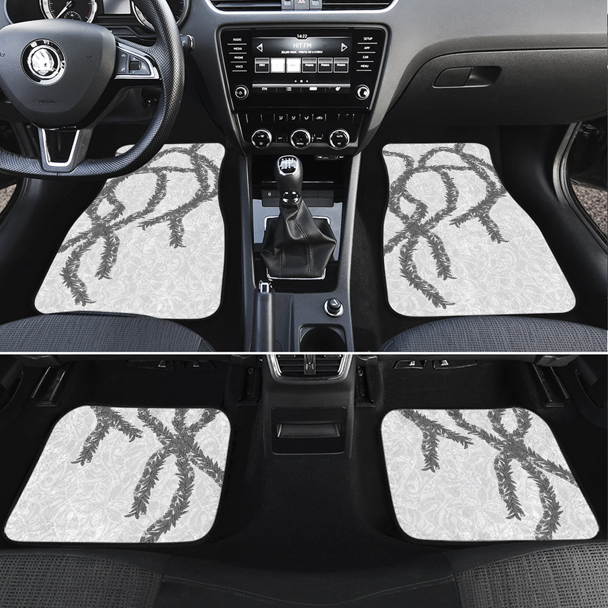 Hawaii Maile Lei Car Mats Aloha The Grey Color