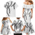 Hawaii Maile Lei Family Matching Mermaid Dress and Hawaiian Shirt Aloha The Grey Color
