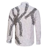 Hawaii Maile Lei Family Matching Puletasi and Hawaiian Shirt Aloha The Grey Color
