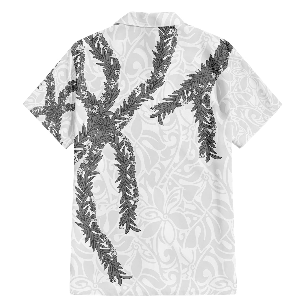 Hawaii Maile Lei Family Matching Short Sleeve Bodycon Dress and Hawaiian Shirt Aloha The Grey Color