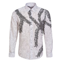 Hawaii Maile Lei Family Matching Tank Maxi Dress and Hawaiian Shirt Aloha The Grey Color