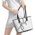 Hawaii Maile Lei Leather Tote Bag Aloha The Grey Color