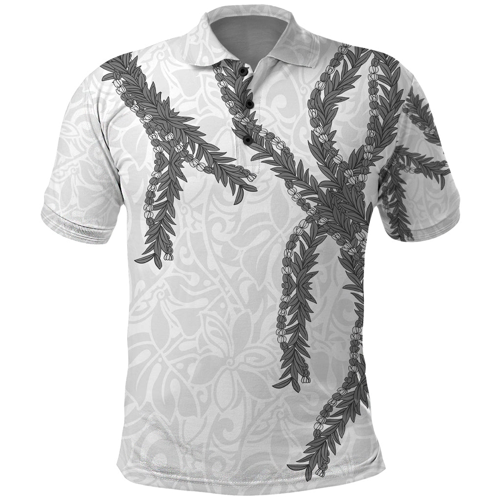 Hawaii Maile Lei Polo Shirt Aloha The Grey Color LT03 Grey - Polynesian Pride
