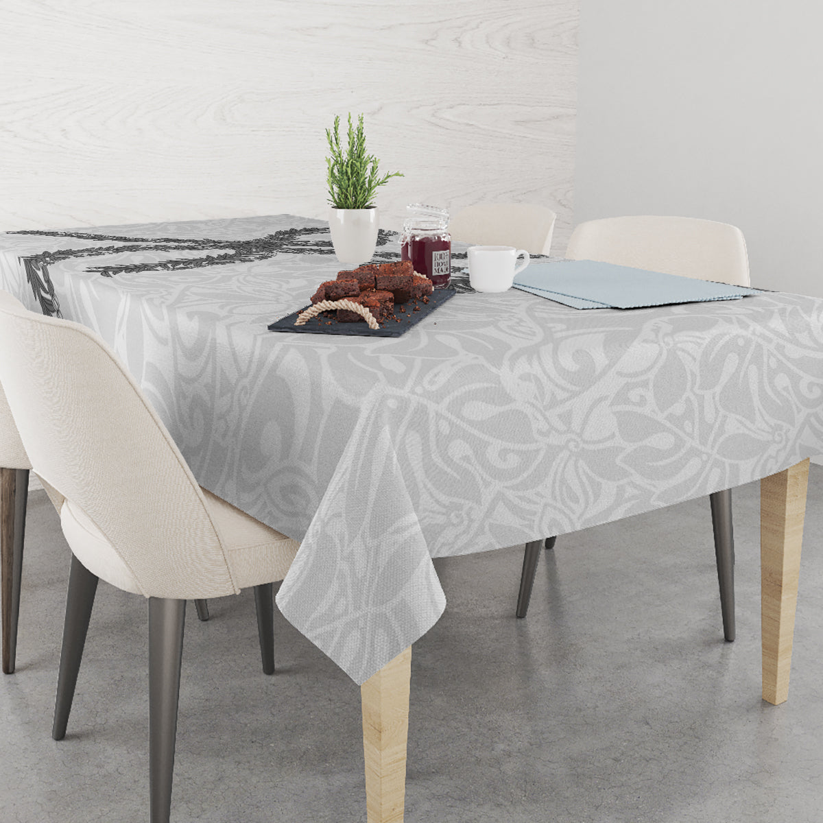 Hawaii Maile Lei Tablecloth Aloha The Grey Color