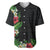 Hawaii Tropical Flowers and Leaves Baseball Jersey Tapa Pattern Colorful Mode
