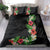 Hawaii Tropical Flowers and Leaves Bedding Set Tapa Pattern Colorful Mode