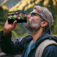 Hawaii Tropical Flowers and Leaves 4 in 1 Can Cooler Tumbler Tapa Pattern Colorful Mode