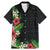 Hawaii Tropical Flowers and Leaves Family Matching Mermaid Dress and Hawaiian Shirt Tapa Pattern Colorful Mode