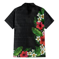 Hawaii Tropical Flowers and Leaves Family Matching Mermaid Dress and Hawaiian Shirt Tapa Pattern Colorful Mode