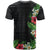 Hawaii Tropical Flowers and Leaves T Shirt Tapa Pattern Colorful Mode