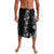 Hawaii Tropical Flowers and Leaves Lavalava Tapa Pattern Grayscale Mode