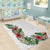 Hawaii Tropical Flowers and Leaves Area Rug Tapa Pattern White Mode