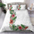 Hawaii Tropical Flowers and Leaves Bedding Set Tapa Pattern White Mode