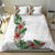 Hawaii Tropical Flowers and Leaves Bedding Set Tapa Pattern White Mode