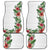 Hawaii Tropical Flowers and Leaves Car Mats Tapa Pattern White Mode