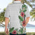 Hawaii Tropical Flowers and Leaves Hawaiian Shirt Tapa Pattern White Mode