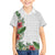 Hawaii Tropical Flowers and Leaves Hawaiian Shirt Tapa Pattern White Mode