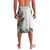 Hawaii Tropical Flowers and Leaves Lavalava Tapa Pattern White Mode